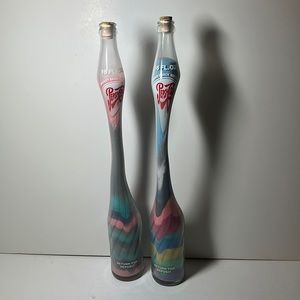 Vintage Pepsi-Cola stretched bottles sand art